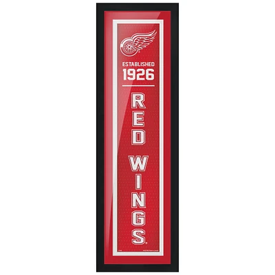 Detroit Red Wings 6'' x 22'' Team Established Framed - Oeuvre