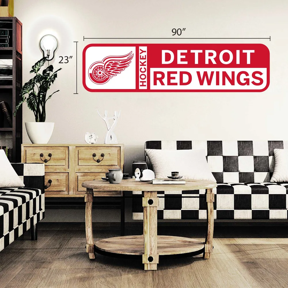 Detroit Red Wings - 90 `` x 23 '' sticker mural repositionnable avec logo de l'équipe