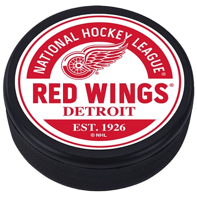 Red Wings de Detroit - Rondelle texturée à logo bloc