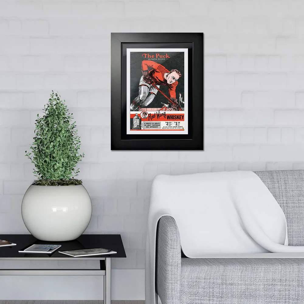 Detroit Red Wings The Puck Olympia Review - Couverture de programme encadrée 12'' x 16''