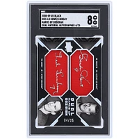 Gordie Howe & Ted Lindsay Detroit Red Wings Autographed 2008-09 Upper Deck Black Dual Cut Sig Relic #MO2-LH #4/25 SGC Authenticated 8 Card 