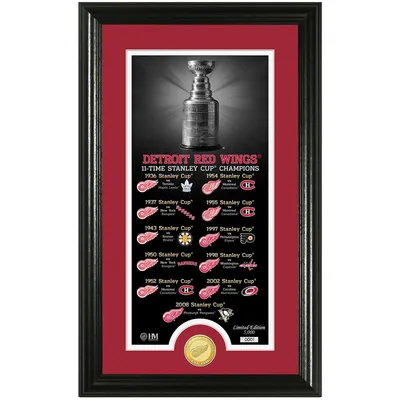 Detroit Red Wings Highland Mint 12" x 20" Legacy Supreme Bronze Coin Panoramic Photo Mint