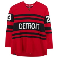 Maillot authentique Adidas Reverse Retro autographié par Lucas Raymond des Red Wings de Detroit 2022-23