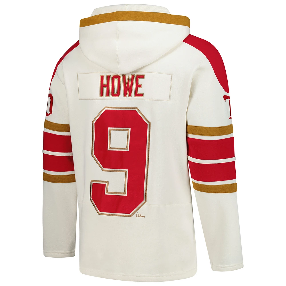 V111020 RdWngs Gordie Howe 47 Brand Old Time hockey Cagoules à lacets pour joueur de hommes SWTMENNUM HP148PMWHVT660676CL