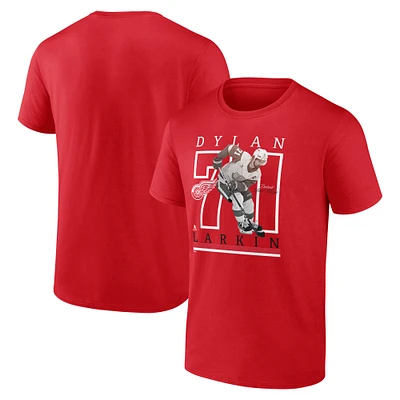 Men's Fanatics Dylan Larkin Athletic Red Detroit Wings Player T-Shirt