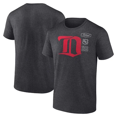 Men's Fanatics  Heather Charcoal Detroit Red Wings Origin T-Shirt
