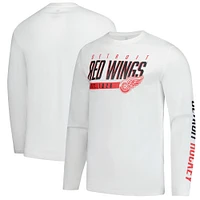 Men's Fanatics  White Detroit Red Wings Long Sleeve T-Shirt