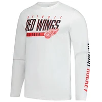 Men's Fanatics  White Detroit Red Wings Long Sleeve T-Shirt