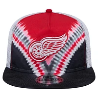 Men's New Era  Black/Red Detroit Red Wings Throwback V-Dye Adjustable Golfer Hat
