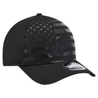 Men's New Era  Black Detroit Red Wings Game Day Stealth Flag 9FORTY A-Frame Adjustable Hat