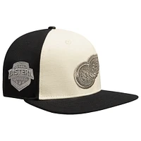 Casquette Snapback en molleton français Detroit Red Wings Pro Standard pour homme en crème