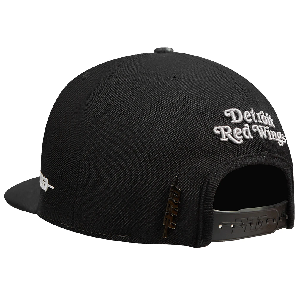 Casquette Snapback en molleton français Detroit Red Wings Pro Standard pour homme en crème