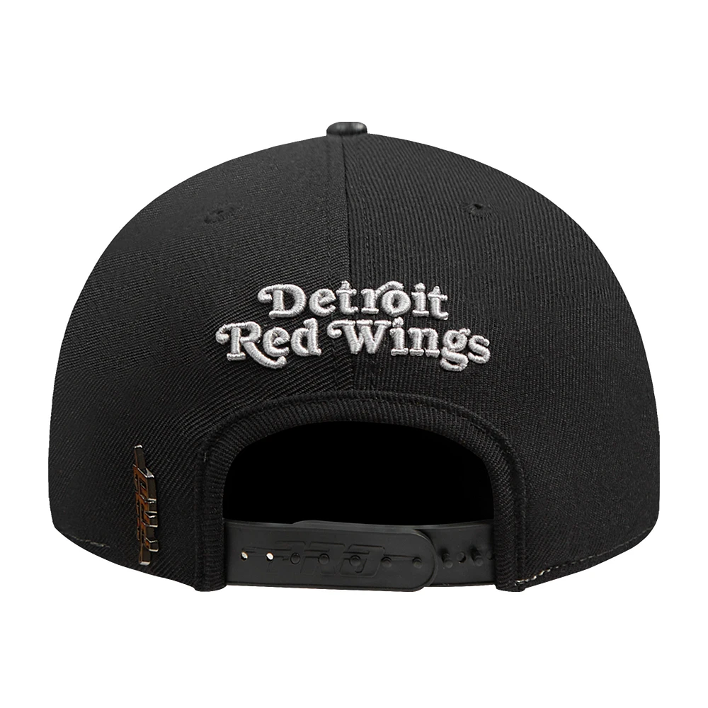 Casquette Snapback en molleton français Detroit Red Wings Pro Standard pour homme en crème