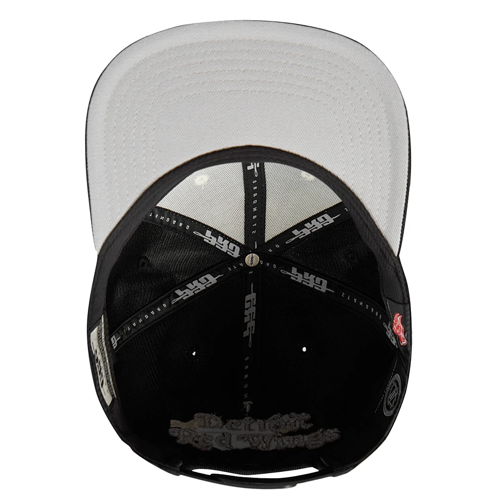 Casquette Snapback en molleton français Detroit Red Wings Pro Standard pour homme en crème