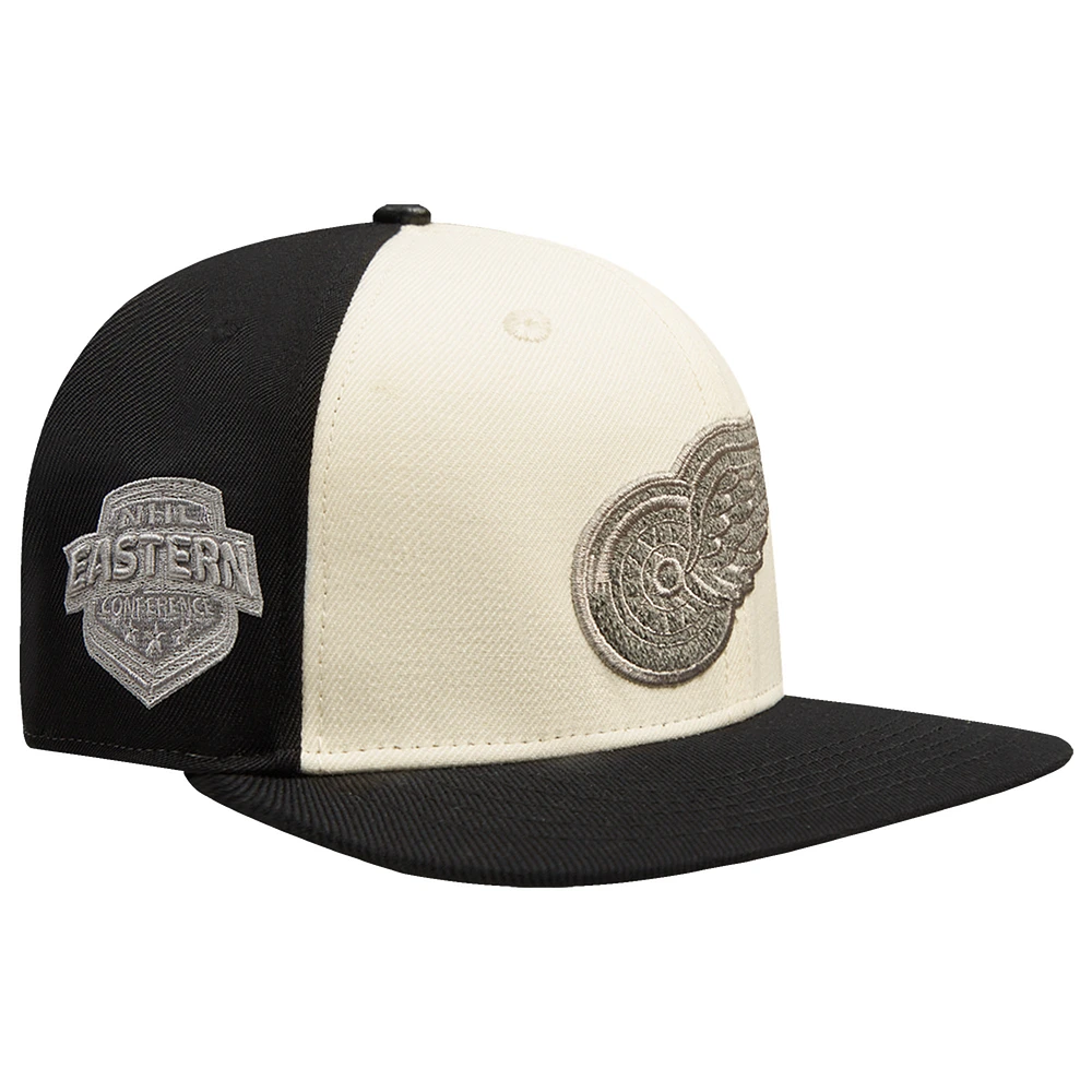 Casquette Snapback en molleton français Detroit Red Wings Pro Standard pour homme en crème