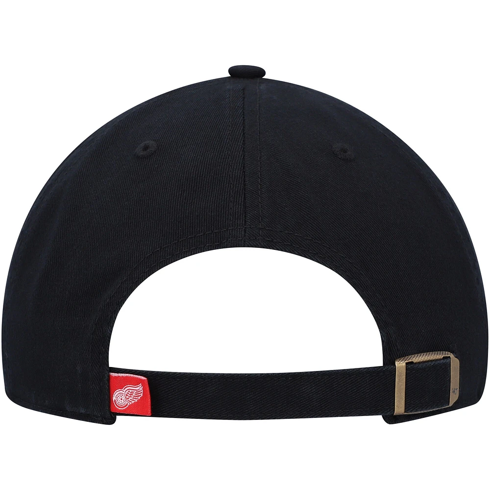 Casquette réglable Clean Up Detroit Red Wings '47 noire pour homme