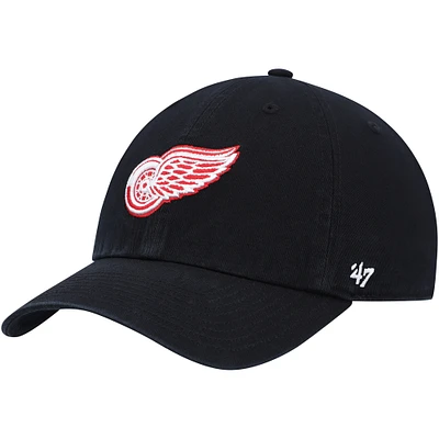 Casquette réglable Clean Up Detroit Red Wings '47 noire pour homme