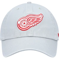 Casquette ajustable Clean Up de l'équipe Detroit Red Wings '47 grise pour hommes