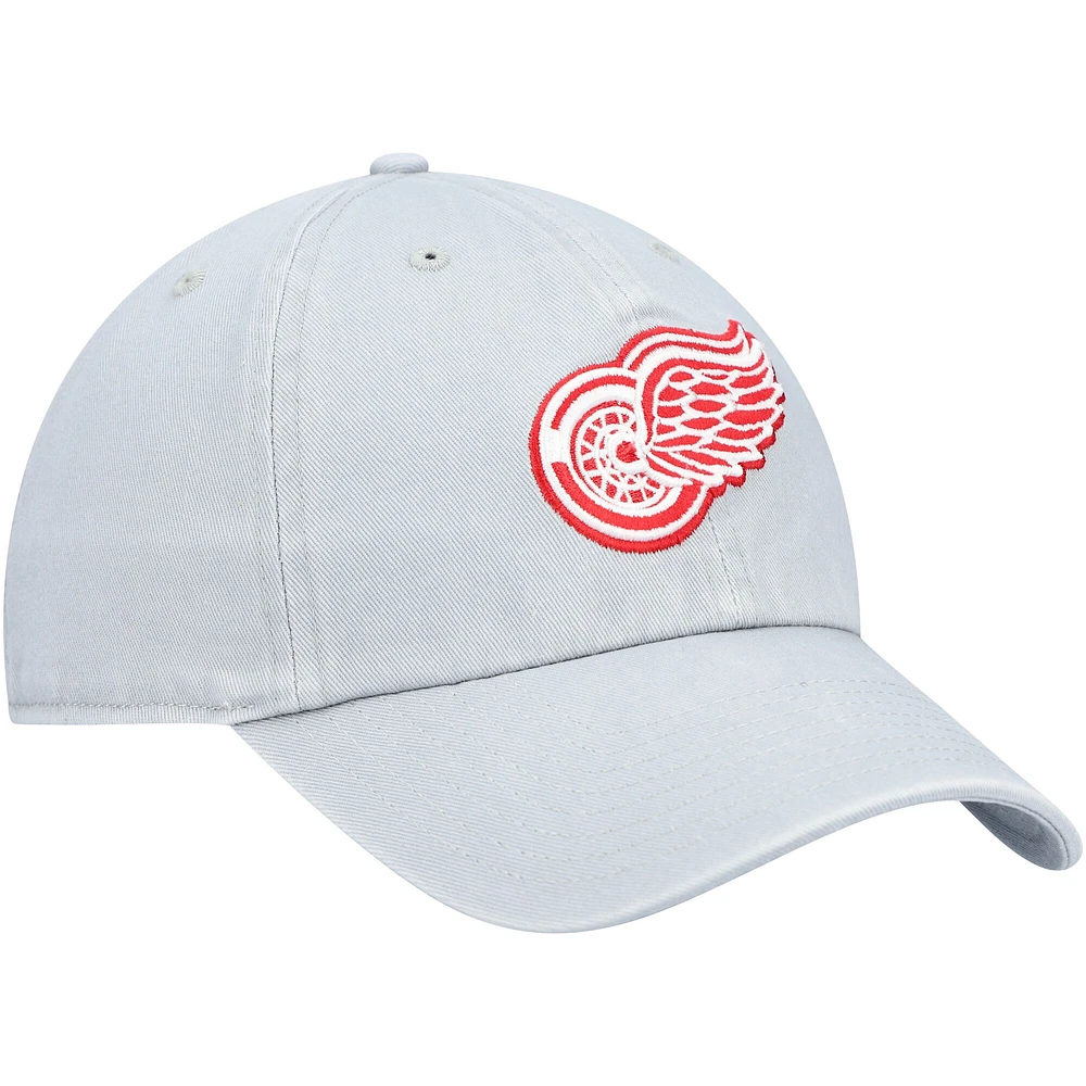 Casquette ajustable Clean Up de l'équipe Detroit Red Wings '47 grise pour hommes