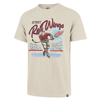 Men's '47  Natural Detroit Red Wings Hockey Player Golden Age Scrum T-Shirt