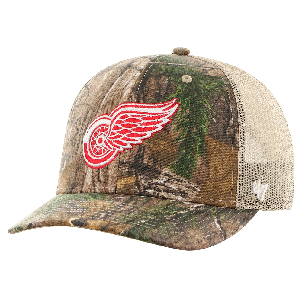 Men's '47 Realtree Camo Detroit Red Wings Logo Trucker Adjustable Hat