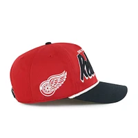 Men's '47 Red/Black Detroit Red Wings Dropshadow Rope Hitch Adjustable Hat