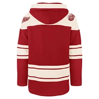 Men's '47 Red Detroit Wings Big & Tall Superior Lacer Pullover Hoodie