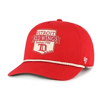 Men's '47  Red Detroit Red Wings Old Time Hockey Rafter Sure Shot Hitch Adjustable Hat