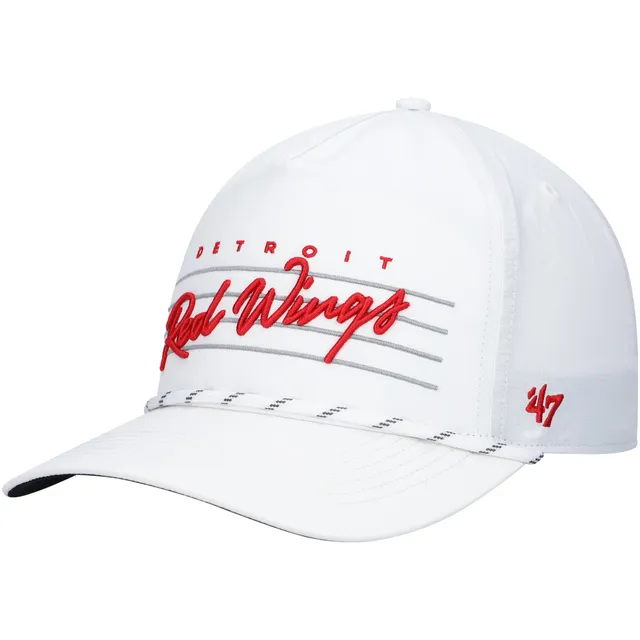 Men's Fanatics Branded Red/White Detroit Red Wings Breakaway Striped  Trucker Snapback Hat