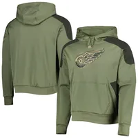 Men's adidas Olive Miami Hurricanes Military Appreciation Salute To Service  AEROREADY Pullover Hoodie