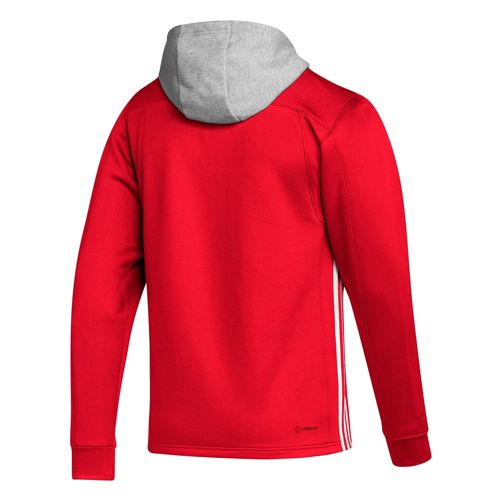 Sweat à capuche adidas Red Detroit Wings Skate Lace Primeblue Team pour hommes