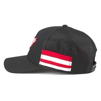 Men's American Needle Black Detroit Red Wings HotFoot Stripes Trucker Adjustable Hat