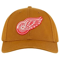 Casquette ajustable en sergé délavé American Needle Tan Detroit Red Wings Hepcat pour homme