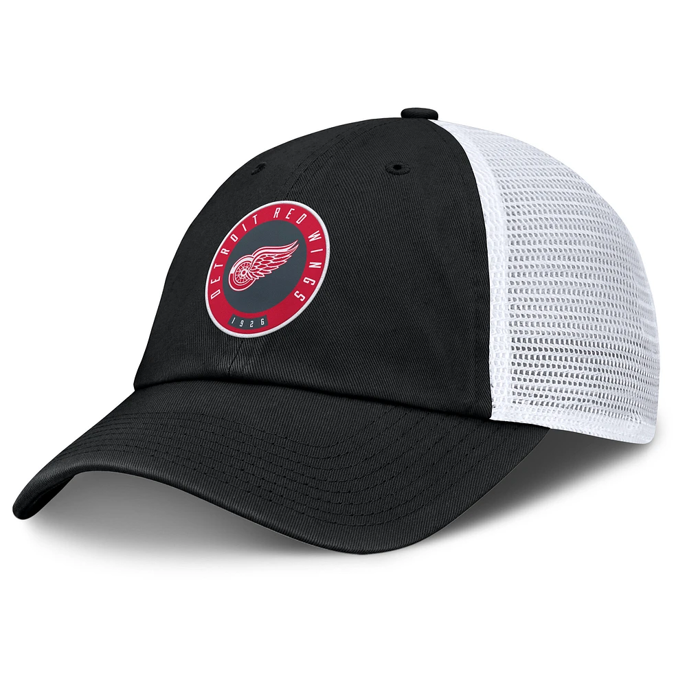 Men's Fanatics  Black/Gray Detroit Red Wings Averie Trucker Adjustable Hat