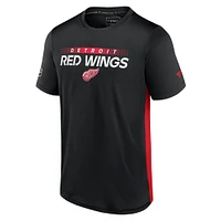 T-shirt authentique Pro Rink Tech Fanatics pour hommes, noir/rouge, Detroit Red Wings