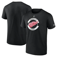 T-shirt secondaire authentique Pro Core des Red Wings de Detroit pour hommes Fanatics Black