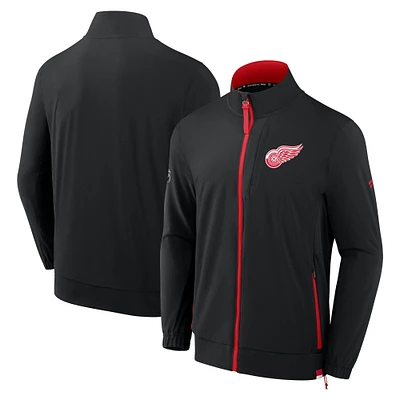 Men's Fanatics Black Detroit Red Wings Authentic Pro Rink Full-Zip Jacket