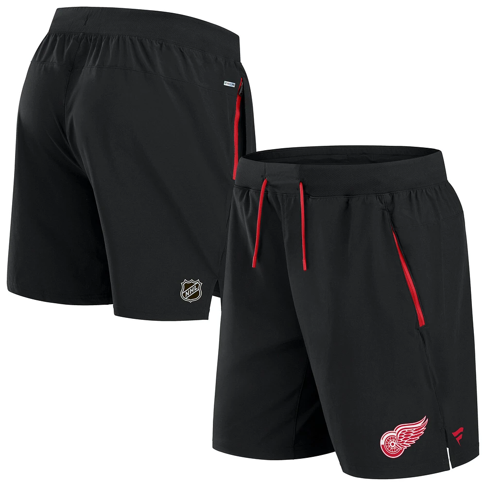 Men's Fanatics  Black Detroit Red Wings Authentic Pro Rink Performance Shorts