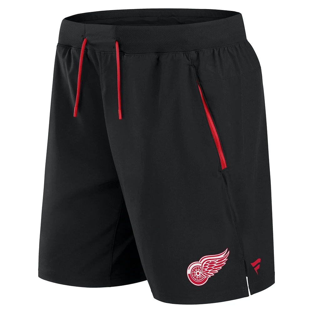 Men's Fanatics  Black Detroit Red Wings Authentic Pro Rink Performance Shorts