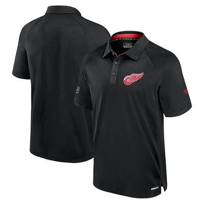 Polo authentique Pro Rink noir pour homme des Red Wings de Detroit Fanatics