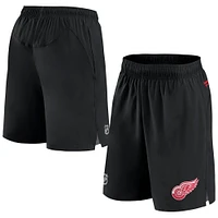 Men's Fanatics Black Detroit Red Wings Authentic Pro Rink Shorts