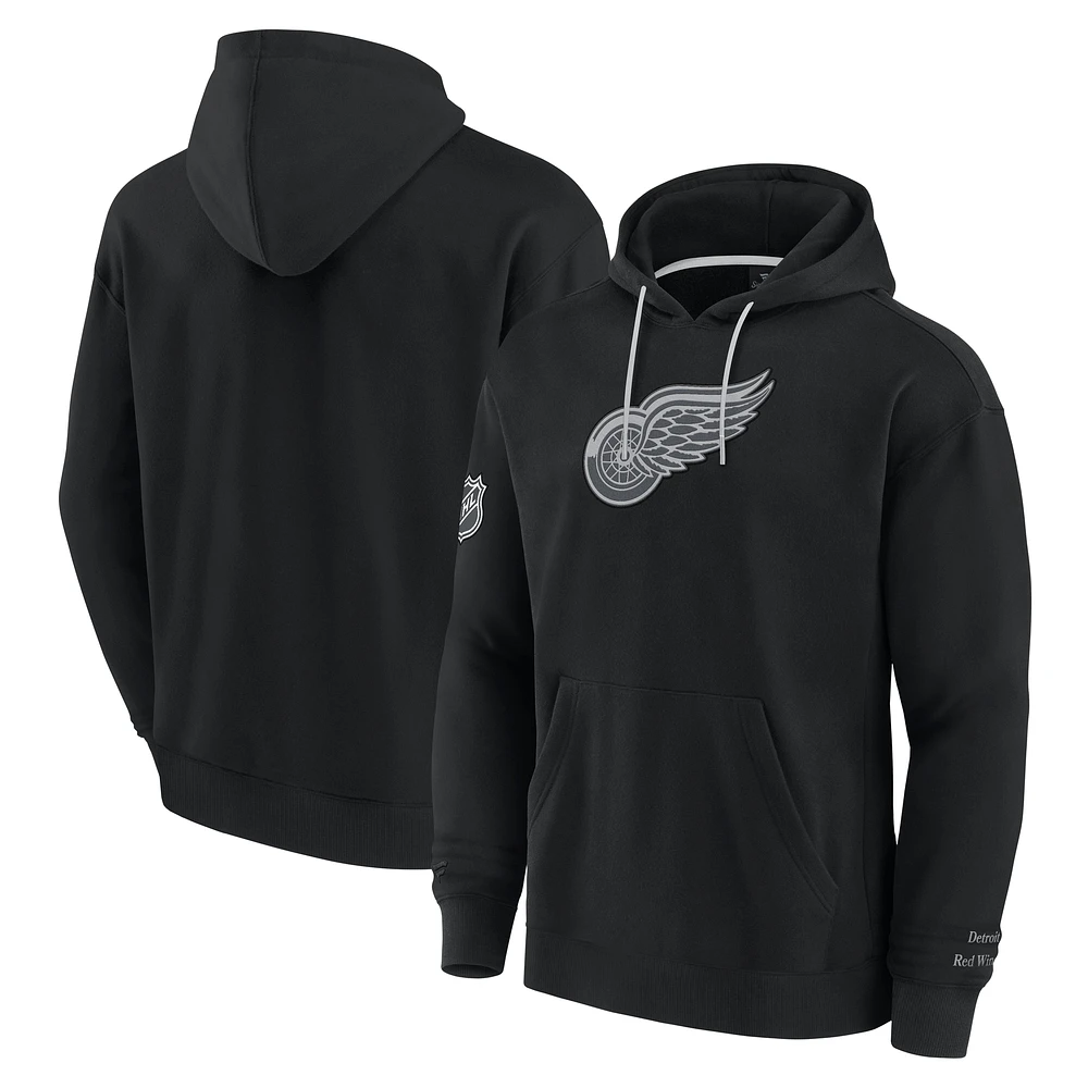 Men's Fanatics Black Detroit Red Wings Elements Pace Pullover Hoodie