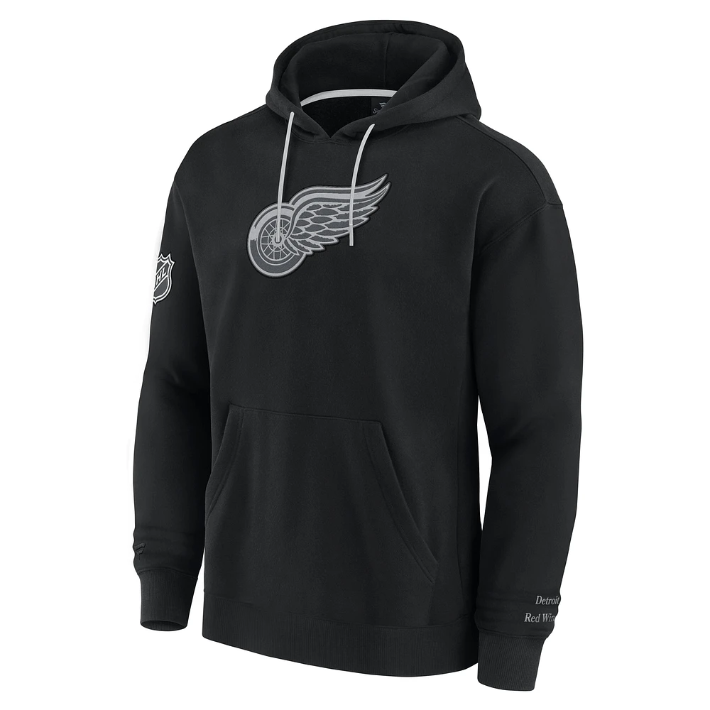 Men's Fanatics Black Detroit Red Wings Elements Pace Pullover Hoodie