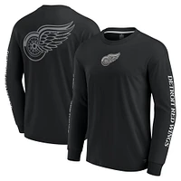 T-shirt à manches longues noir pour homme Fanatics Detroit Red Wings Elements Strive