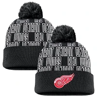 Bonnet en tricot à revers avec pompon pour homme Fanatics Red Wings de Detroit Fundamental Empty Net