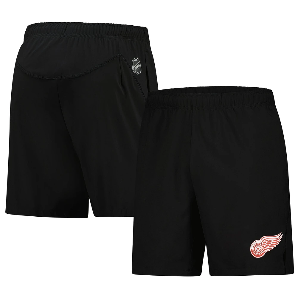Men's Fanatics  Black Detroit Red Wings Tech Training Shorts