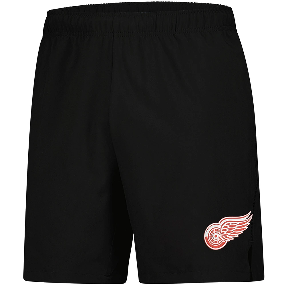 Men's Fanatics  Black Detroit Red Wings Tech Training Shorts