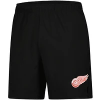 Men's Fanatics  Black Detroit Red Wings Tech Training Shorts