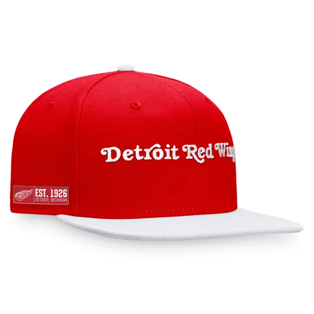 Men's Fanatics Branded Red/White Detroit Red Wings Heritage Retro Two-Tone Snapback Hat
