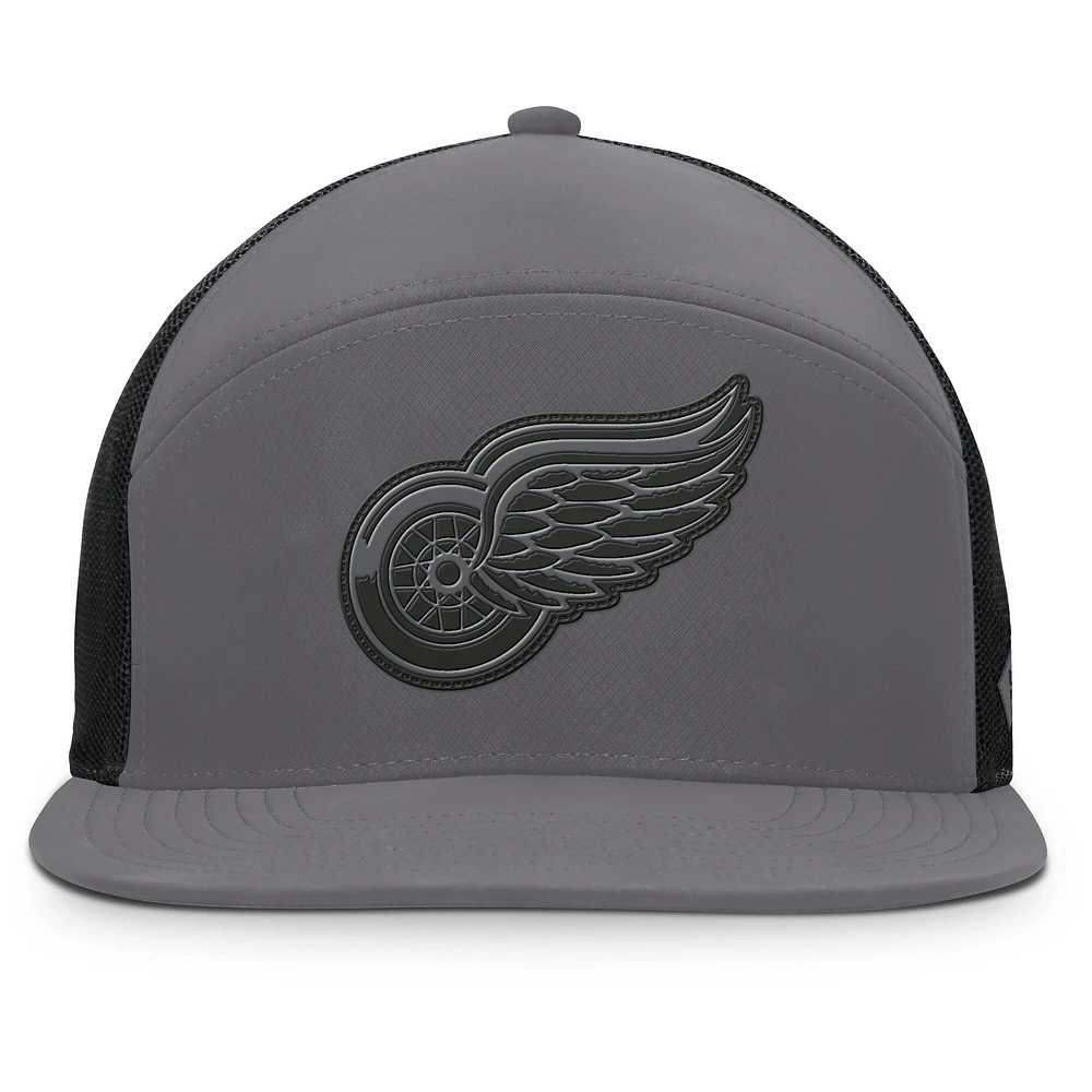 Casquette ajustable Fairweather pour homme Fanatics des Red Wings de Detroit en charbon